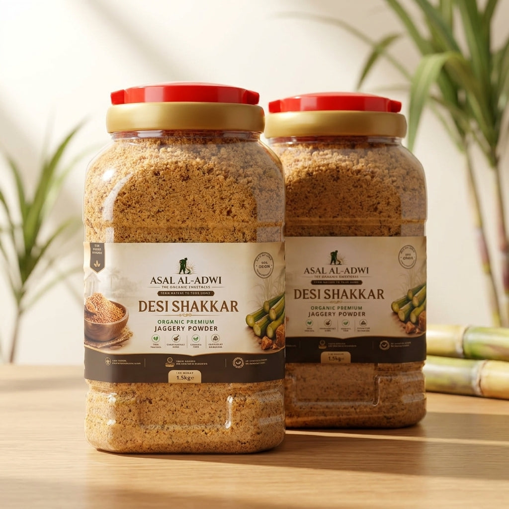 Desi Shakkar (دیسی شکر) – Pure Organic Jaggery Powder | 1.5kg