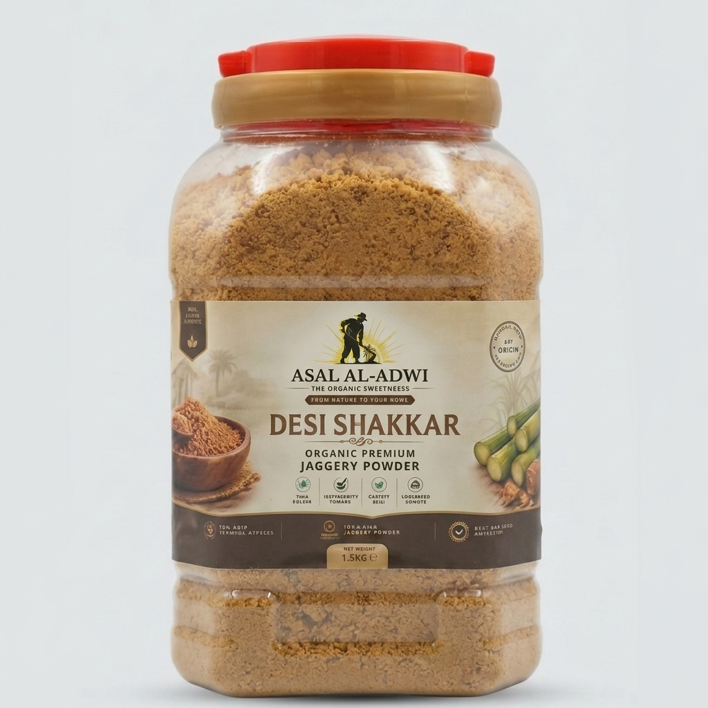 Desi Shakkar (دیسی شکر) – Pure Organic Jaggery Powder | 1.5kg