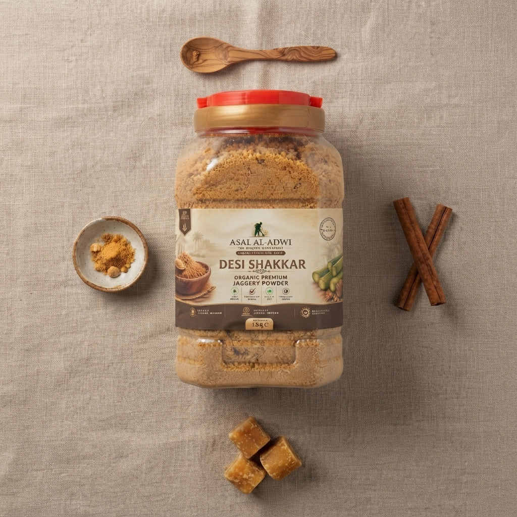 Desi Shakkar (دیسی شکر) – Pure Organic Jaggery Powder | 1.5kg
